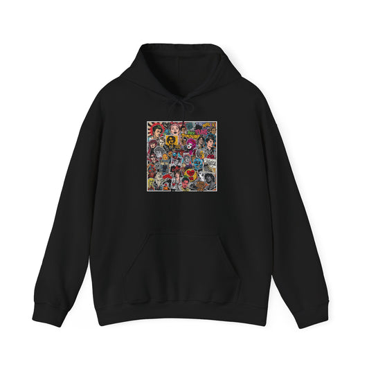 Rock Collage Street Art Hoodie | Eco-Limited