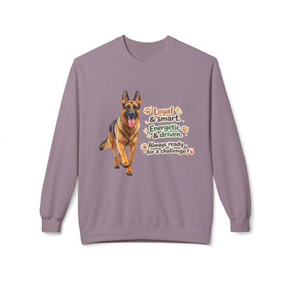 German Shepherd Character Sweatshirt | Eco-Limited