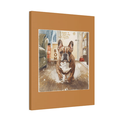 Happy Home Bulldog Canvas Art | Eco-Limited