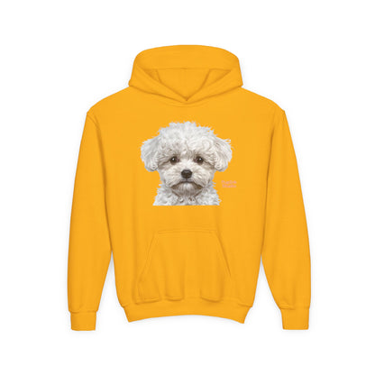 Cute White Puppy Face Youth Hoodie|Eco-Friendly - Limited