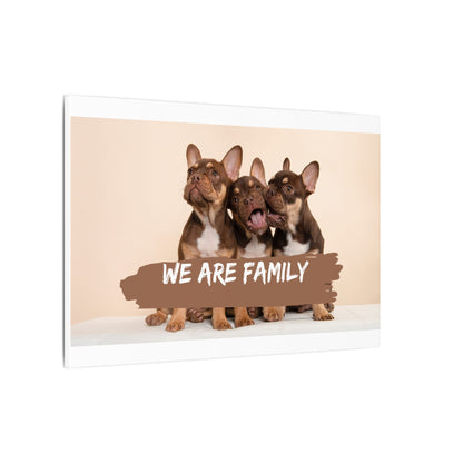 We Are Family French Bulldog Canvas Wall Art