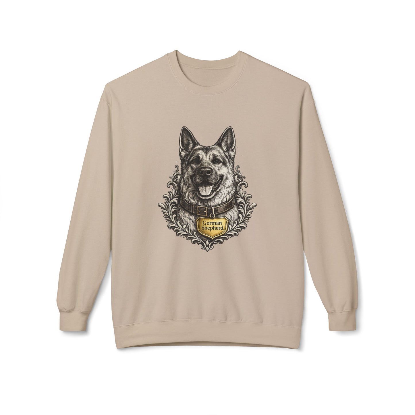 German Shepherd Ink Illustration Sweatshirt | Eco-Limited