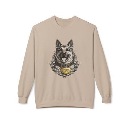 German Shepherd Ink Illustration Sweatshirt | Eco-Limited