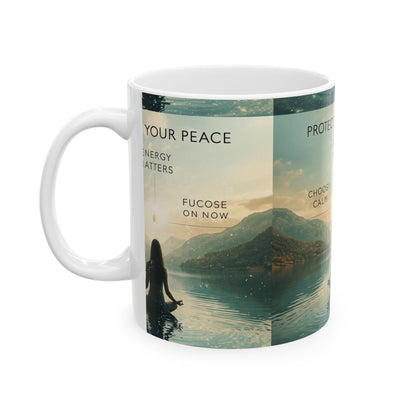 Protect Your Peace Meditation Ceramic Mug | Eco-Limited