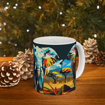 Vibrant Safari Art Coffee Cup (11oz & 15oz)