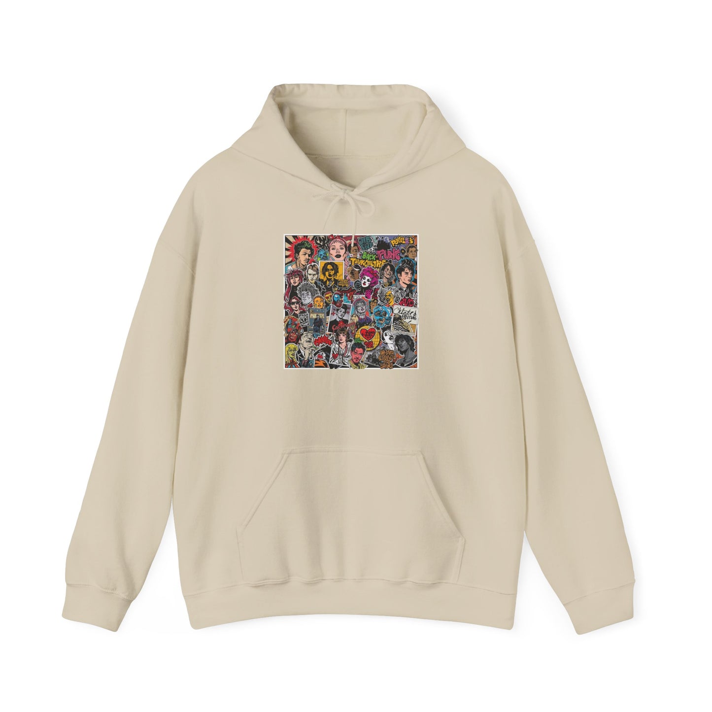Rock Collage Street Art Hoodie | Eco-Limited