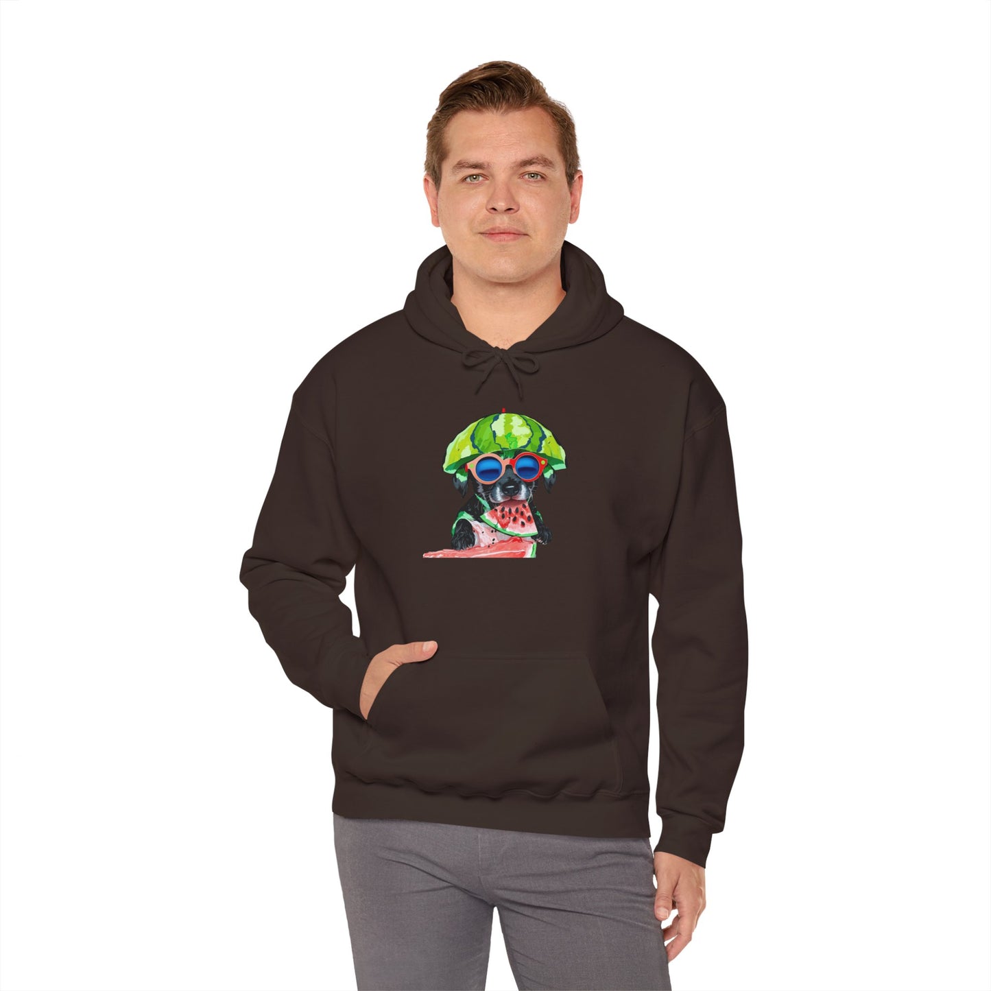 Cute Watermelon Pup Graphic Hoodie|Eco-Friendly - Limited