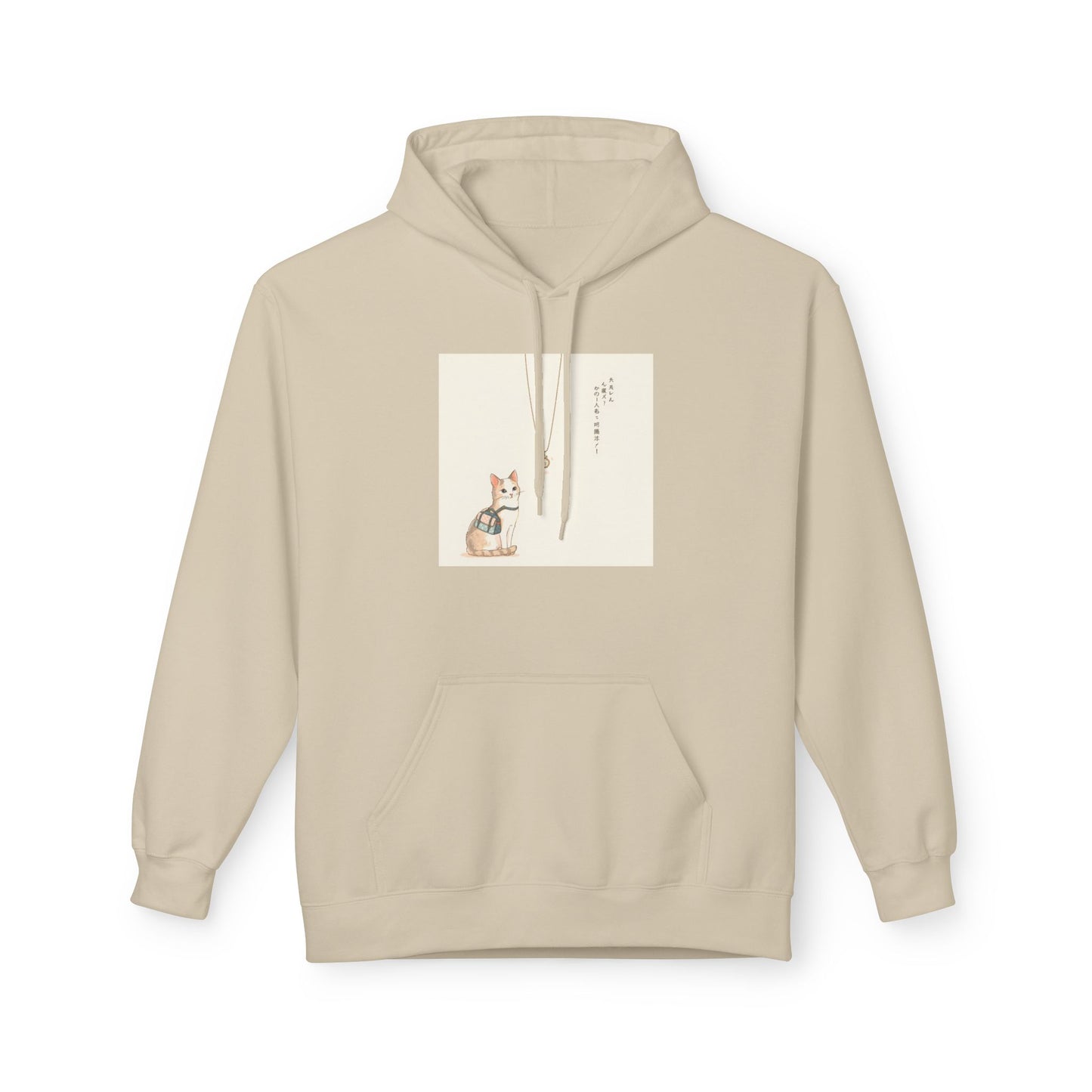 Lucky Cat Clover Illustration Hoodie | Eco-Limited