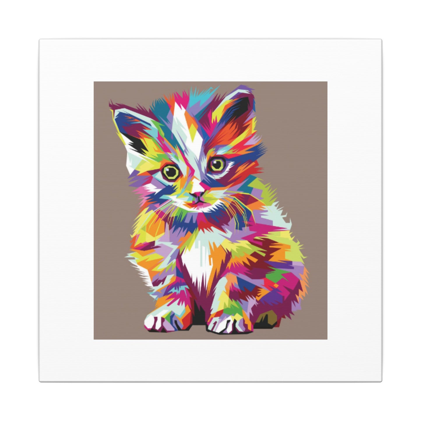 Vibrant Stretched Wall Art for Cat Lovers