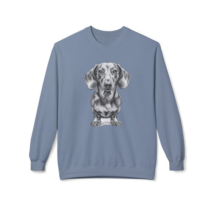Dachshund Sketch Minimal Art Sweatshirt | Eco-Limited