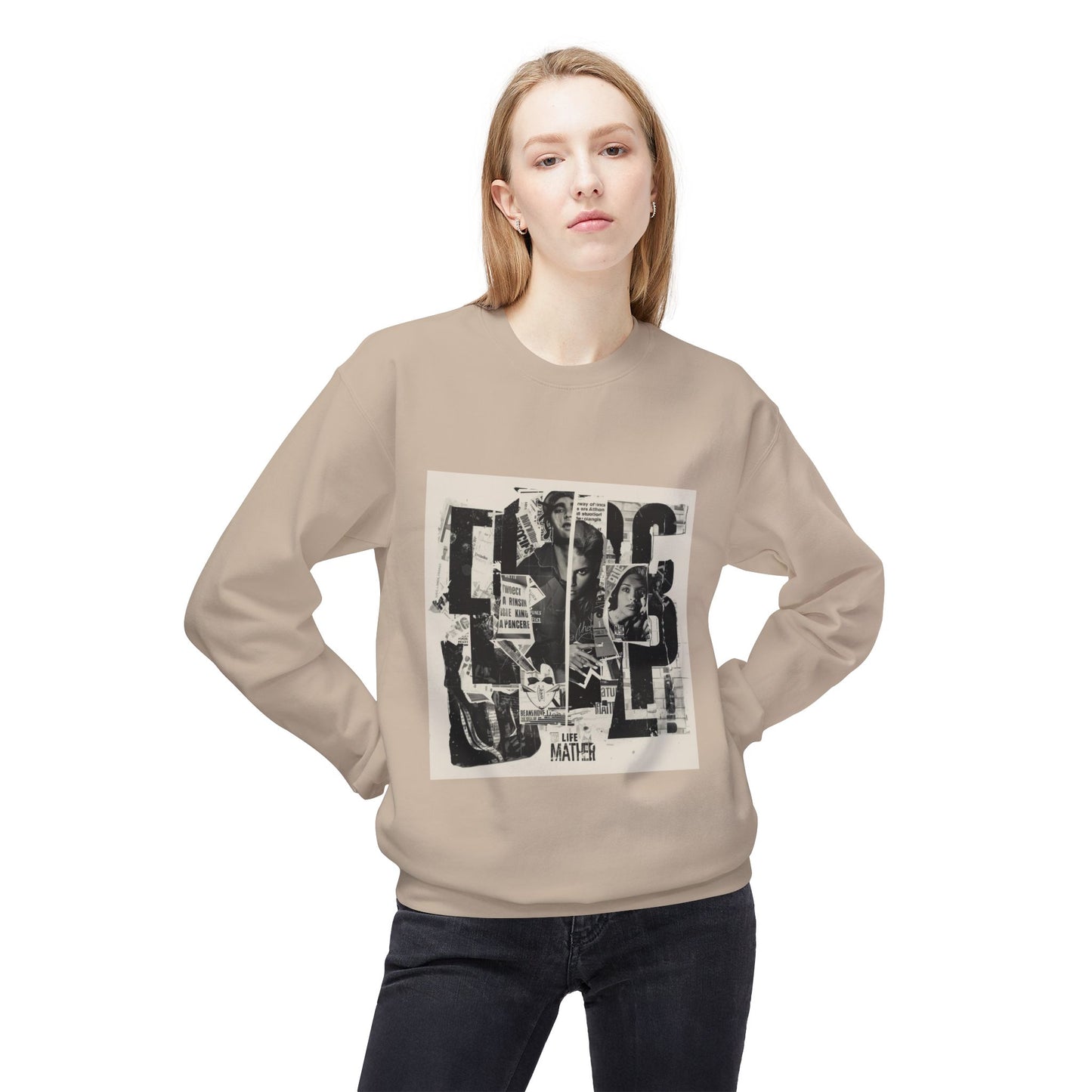 Life Matter Collage Graphic Sweater | Eco - Limited