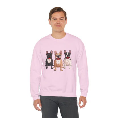 French Bulldog Trio Graphic Sweatshirt|Eco-Friendly - Limited