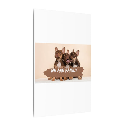We Are Family French Bulldog Canvas Wall Art