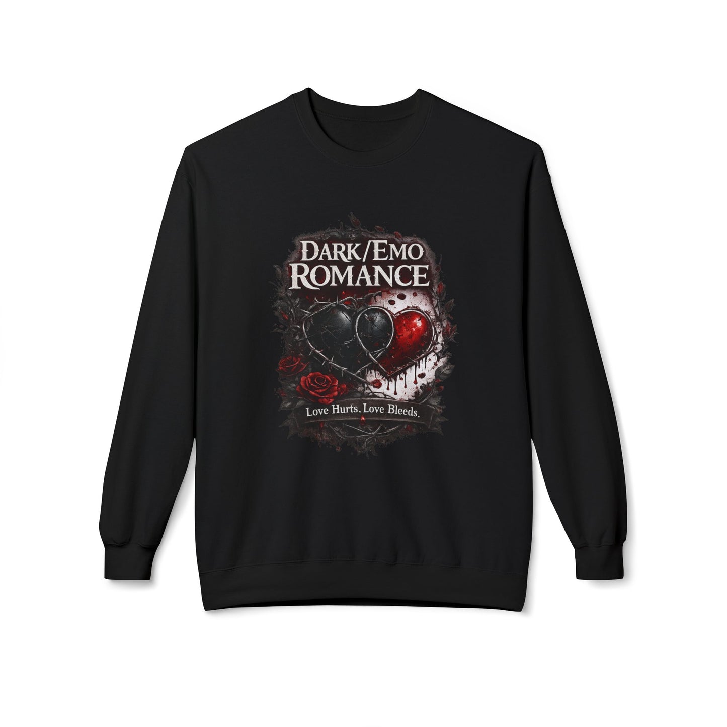 Dark Emo Romance Heart Sweatshirt | Eco-Limited