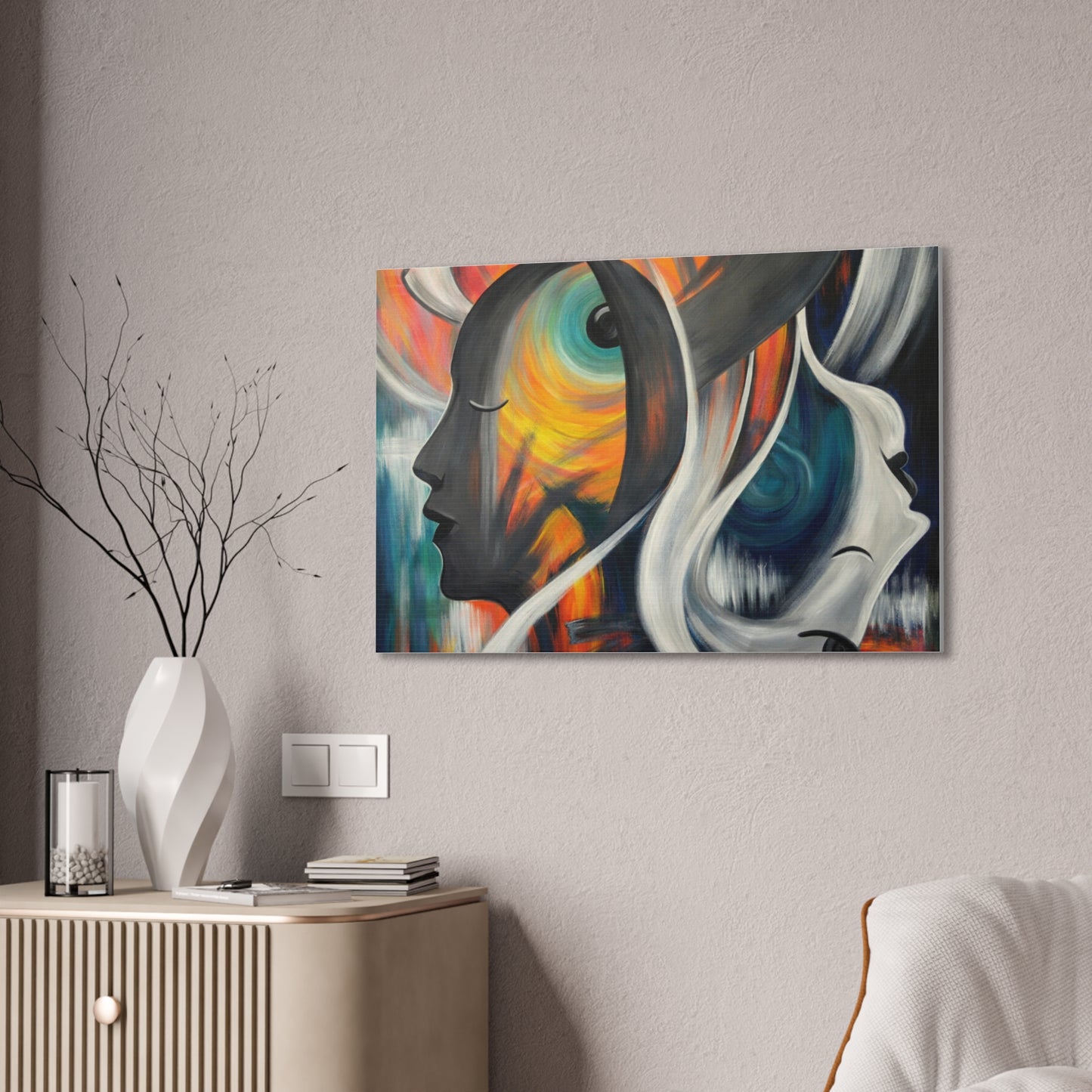 Abstract Expression Portrait Canvas | Eco-Limited