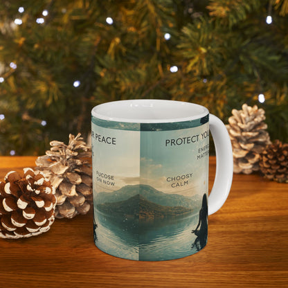 Protect Your Peace Meditation Ceramic Mug | Eco-Limited