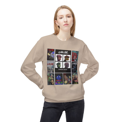 Gorillaz Album Art Collage Graphic Sweatshirt Music Inspired Streetwear