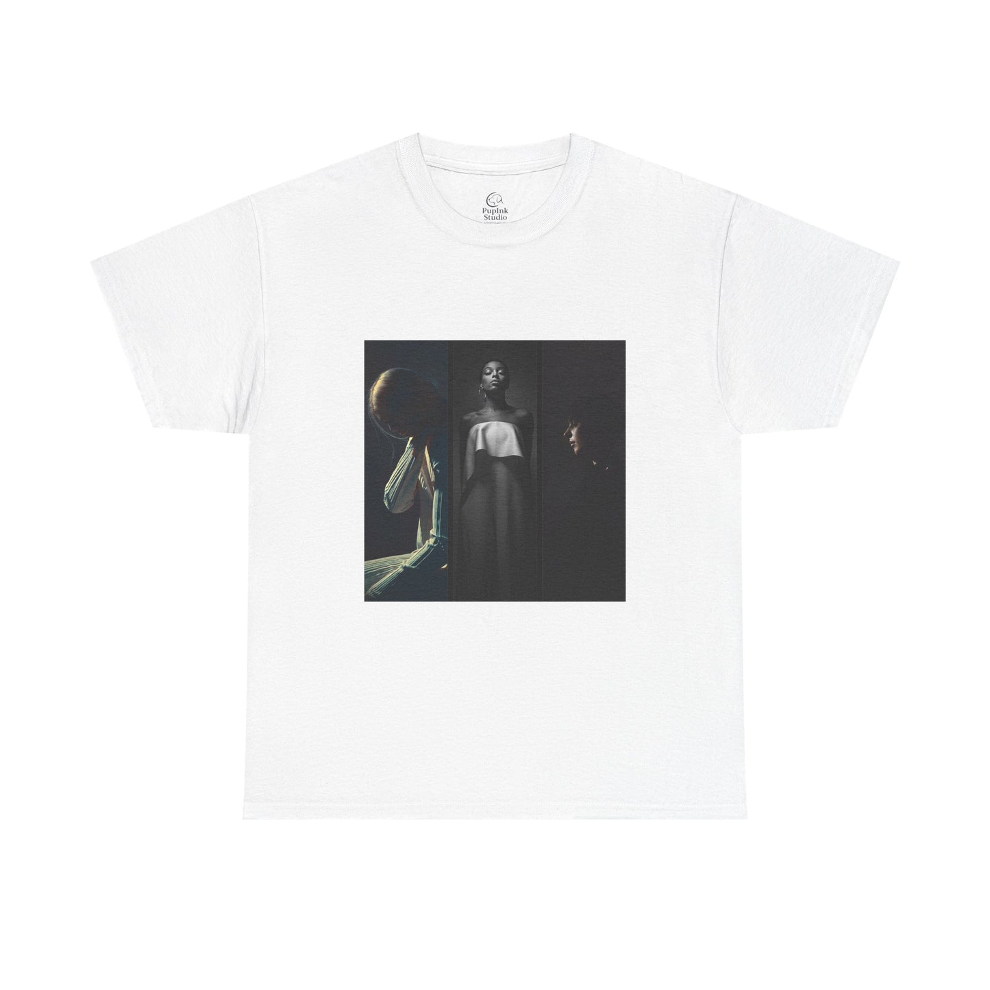 Moody Portrait Triptych Graphic T-Shirt | Eco-Limited