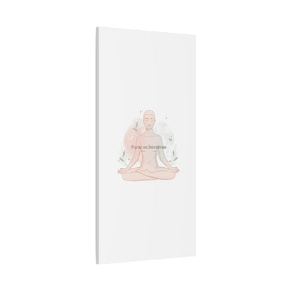 Focus on Intentions Canvas | Gentle Wellness Wall Art, Pastel Gradient Meditation Print