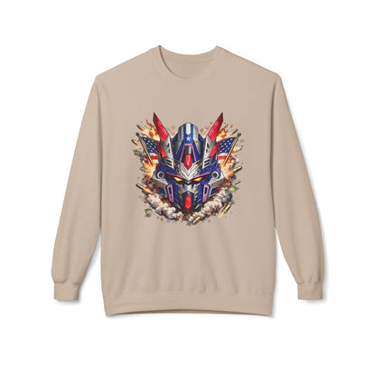 Patriot Mecha Helmet Graphic Sweater | Eco - Limited