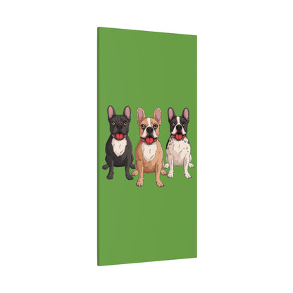 French Bulldog Trio Canvas Wall Art|Eco-Friendly - Limited