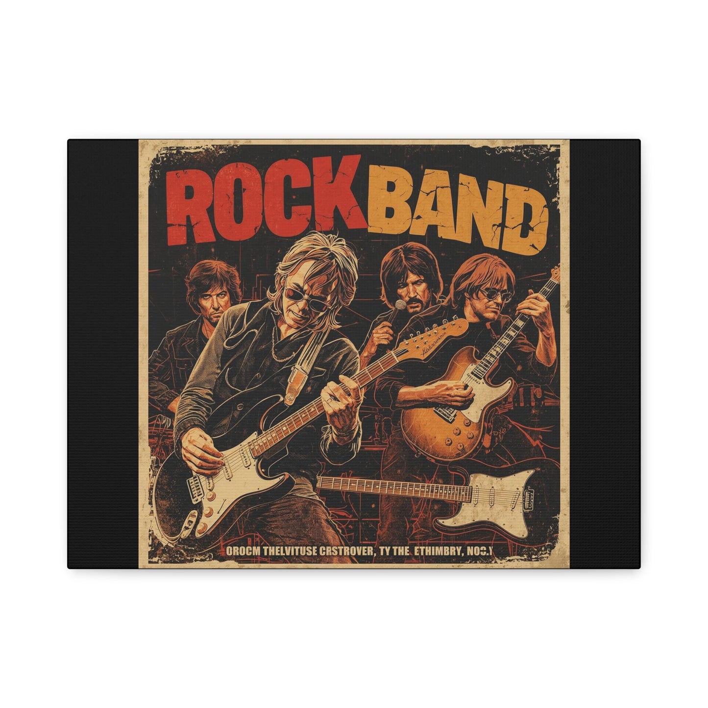 Rock Band Vintage Canvas Wall Art | Eco - Limited