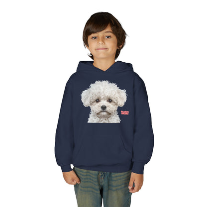 Cute White Puppy Face Youth Hoodie|Eco-Friendly - Limited