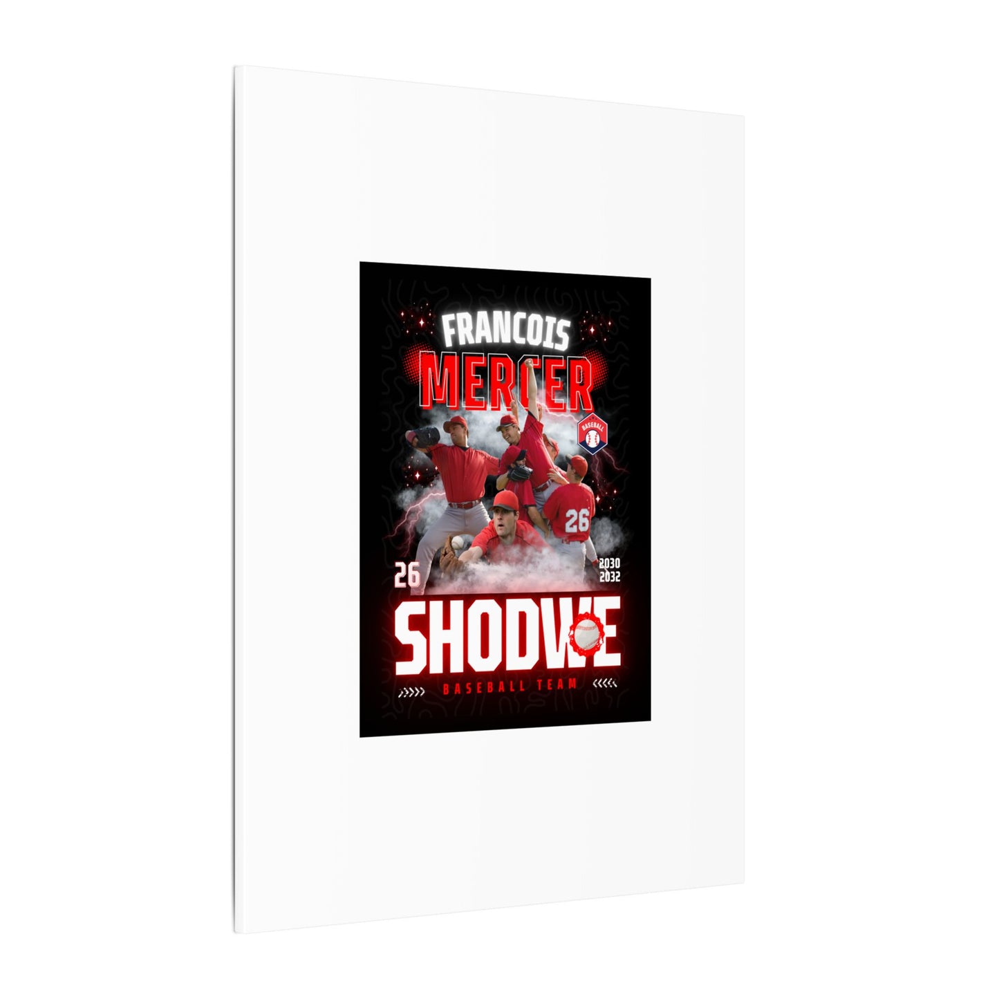 Baseball Team Player Poster