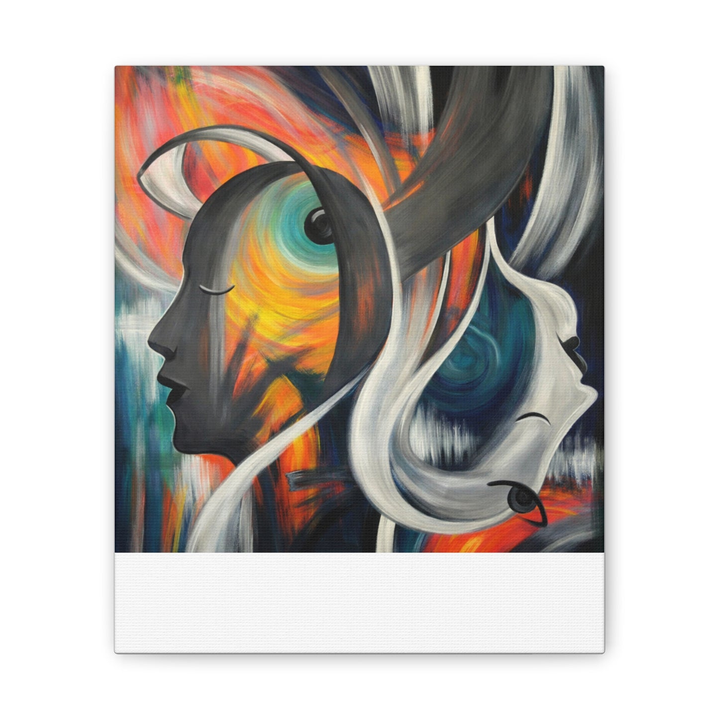 Abstract Expression Portrait Canvas | Eco-Limited