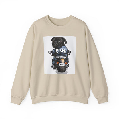 Biker Pug Graphic Sweater | Eco-Limited