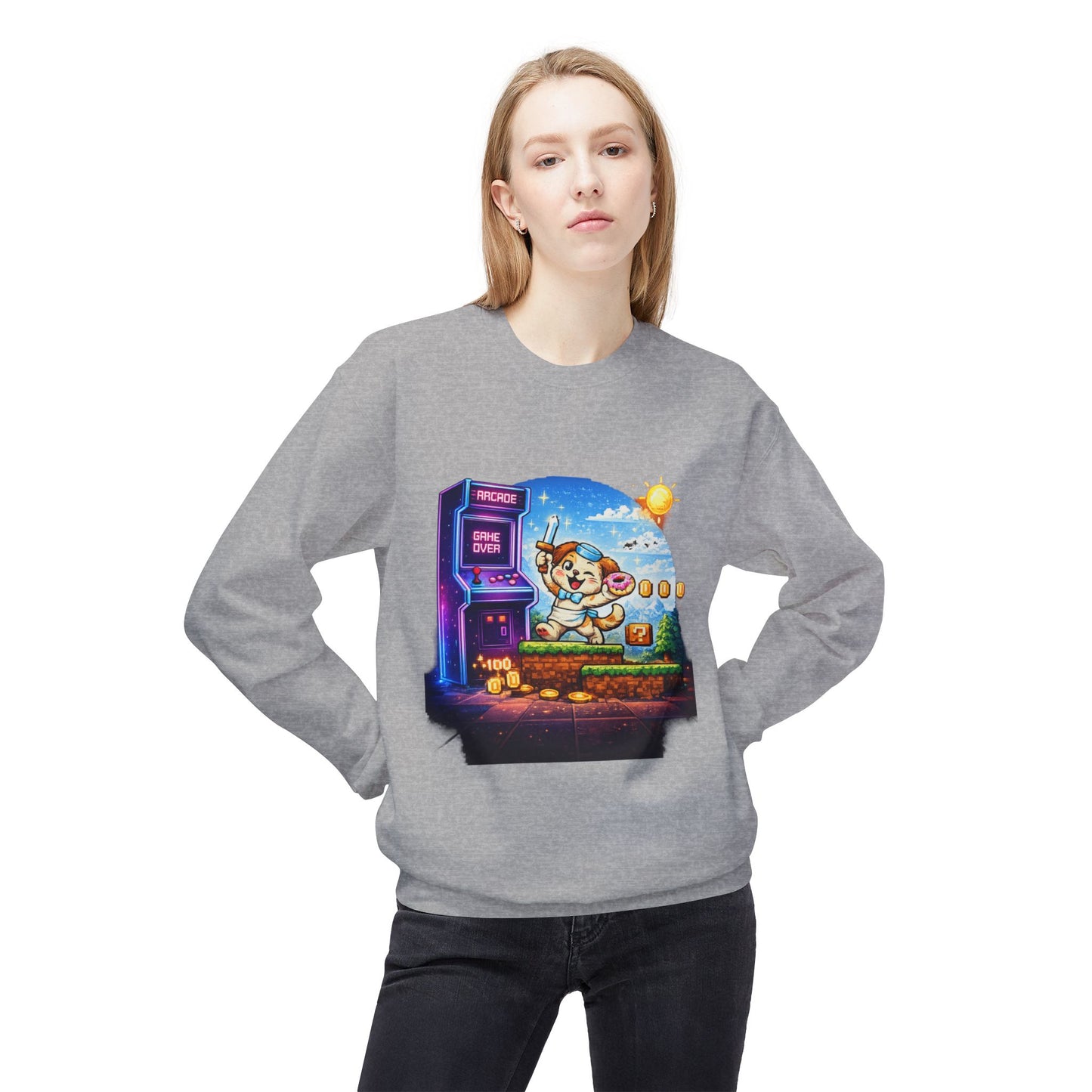 Pixel Arcade Bootleg Graphic Sweater | Eco - Limited