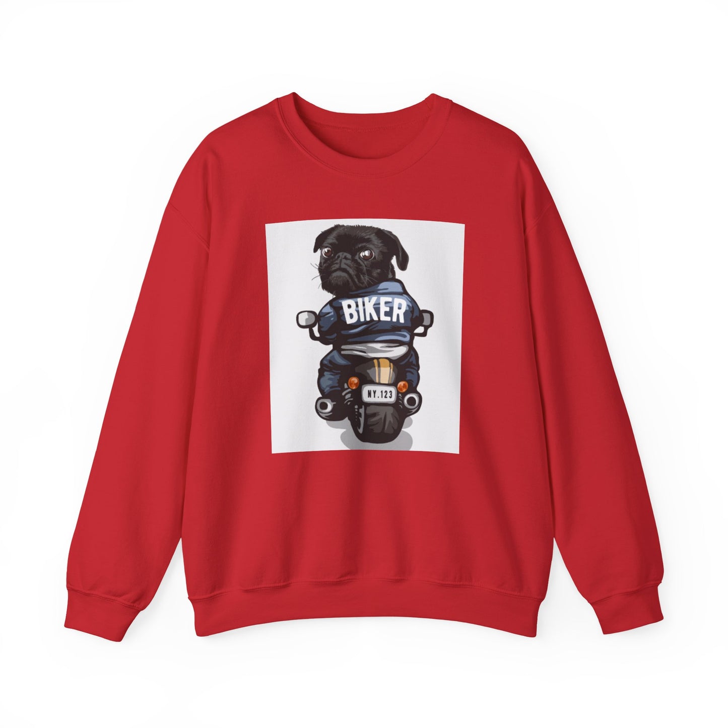 Biker Pug Graphic Sweater | Eco-Limited