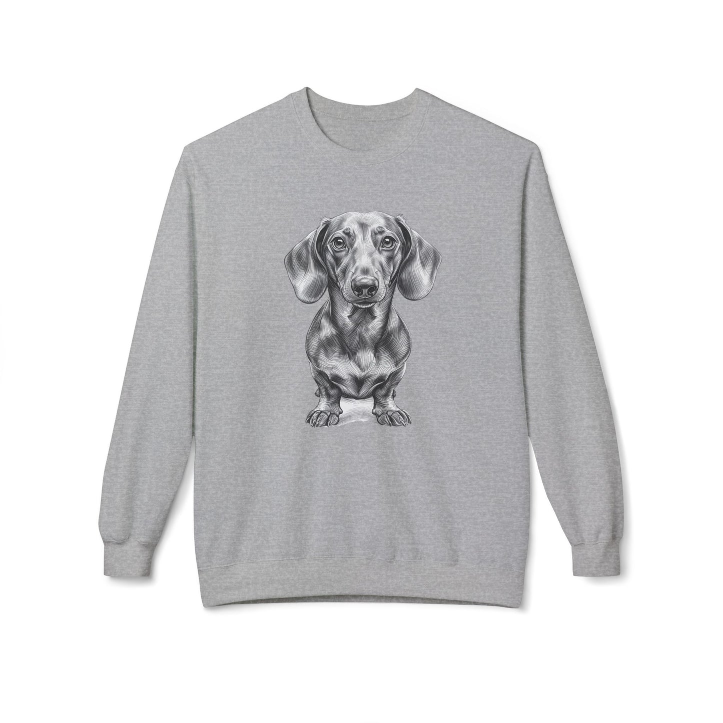 Dachshund Sketch Minimal Art Sweatshirt | Eco-Limited