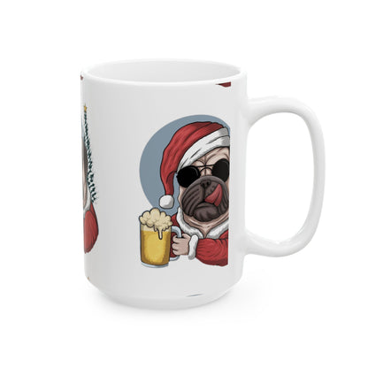 Funny Christmas Pug Coffee Cup (11oz & 15oz)