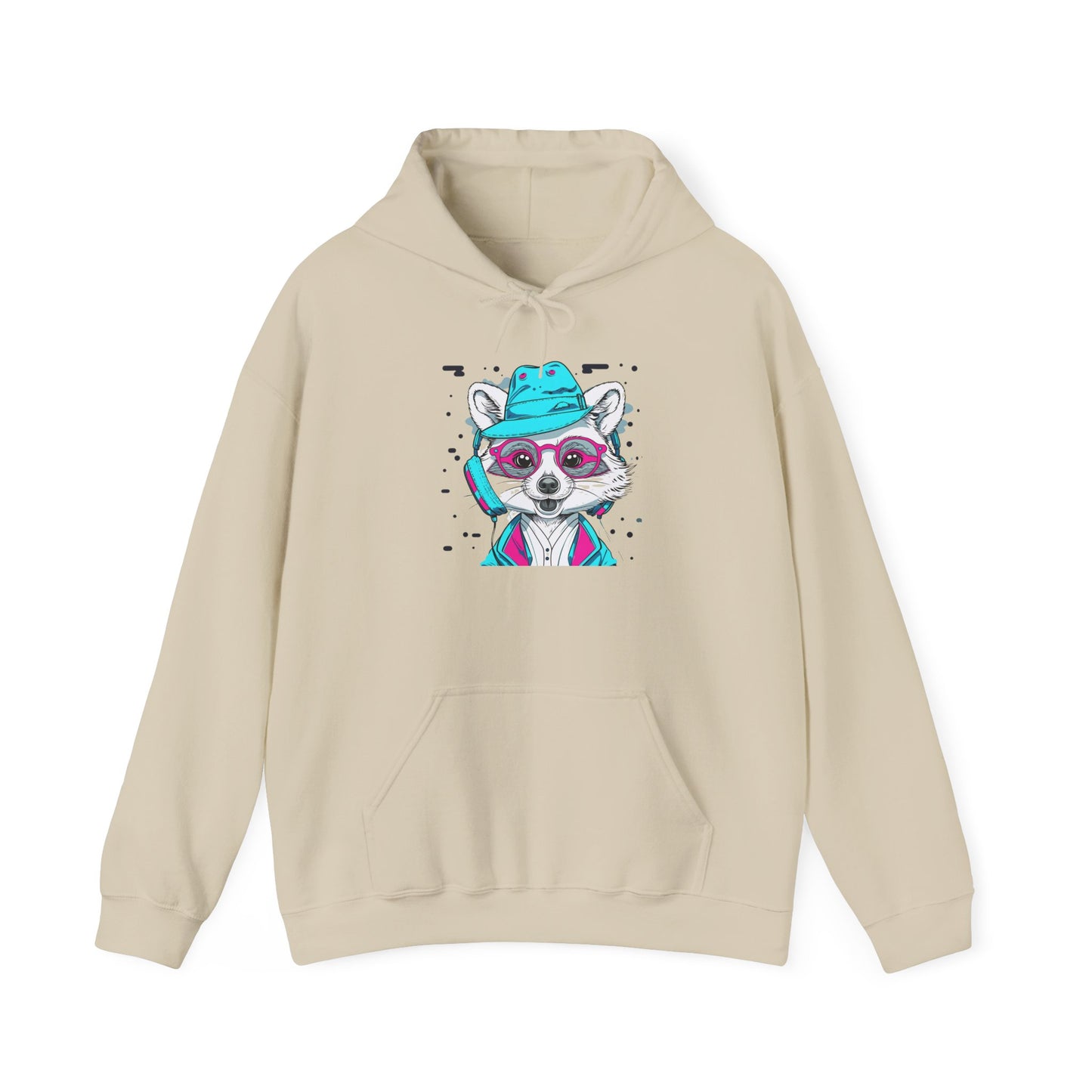 Neon Raccoon Street Art Hoodie | Eco-Limited