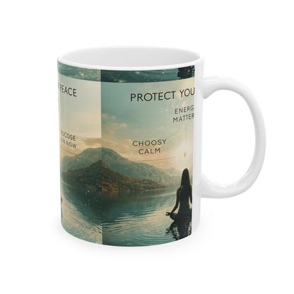 Protect Your Peace Meditation Ceramic Mug | Eco-Limited