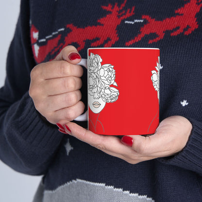 Floral Line Portrait Mug | Eco-Limited