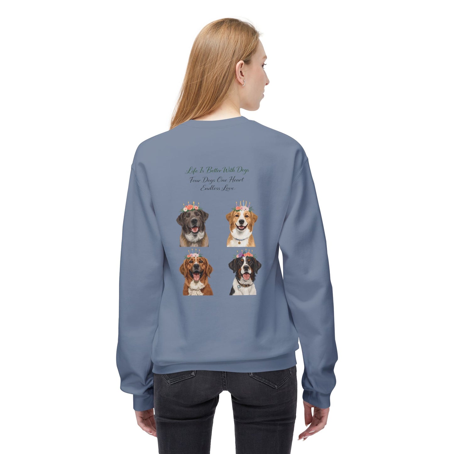 Four Dogs One Heart Sweatshirt | Eco-Limited