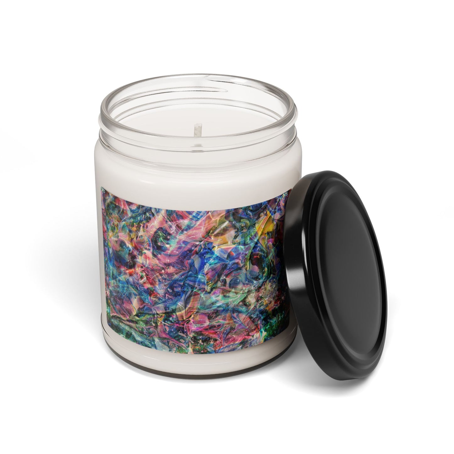 Colorful Abstract Art Organic Candle