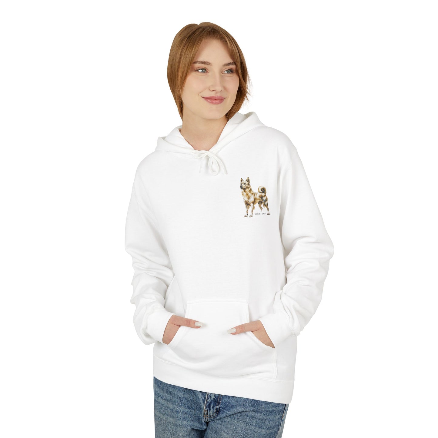 Korean Jindo Dog Portrait Hoodie | Eco-Limited