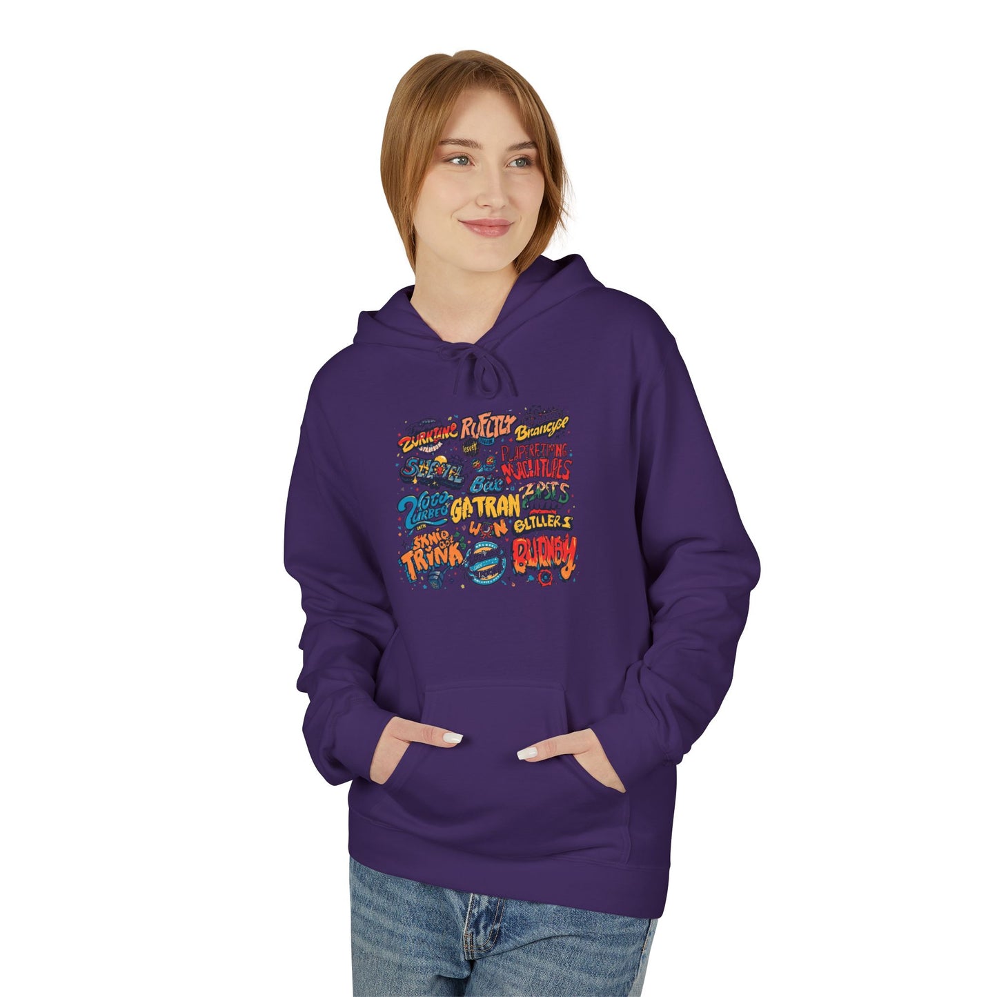 Retro Sticker Collage Graphic Hoodie|Eco-Friendly - Limited