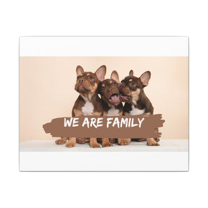 We Are Family French Bulldog Canvas Wall Art