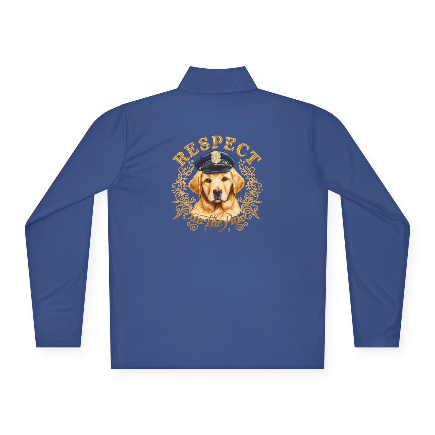 Respect The Paw Golden Retriever Quarter Zip Pullover | Eco-Limited