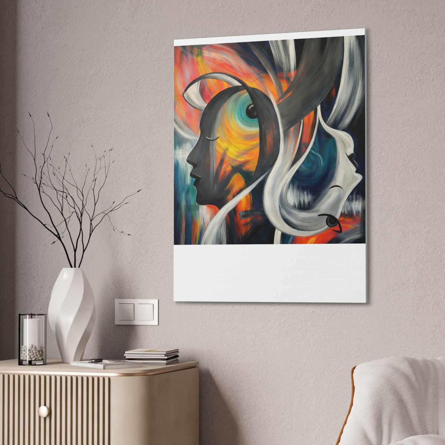 Abstract Expression Portrait Canvas | Eco-Limited