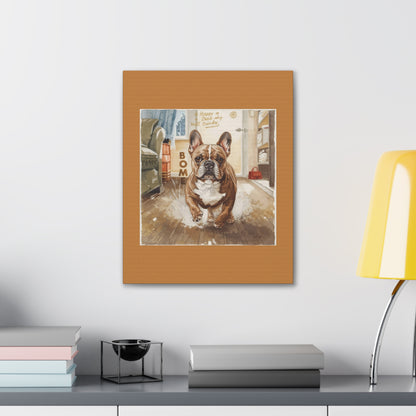 Happy Home Bulldog Canvas Art | Eco-Limited