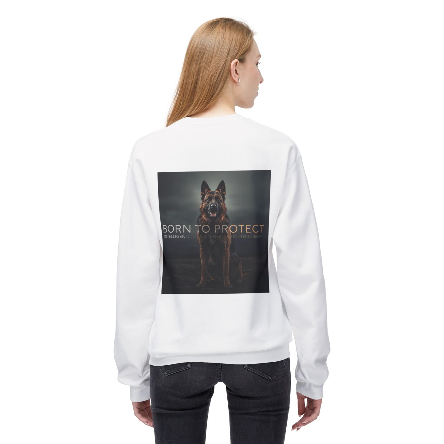 German Shepherd Born To Protect Sweatshirt | Eco-Limited