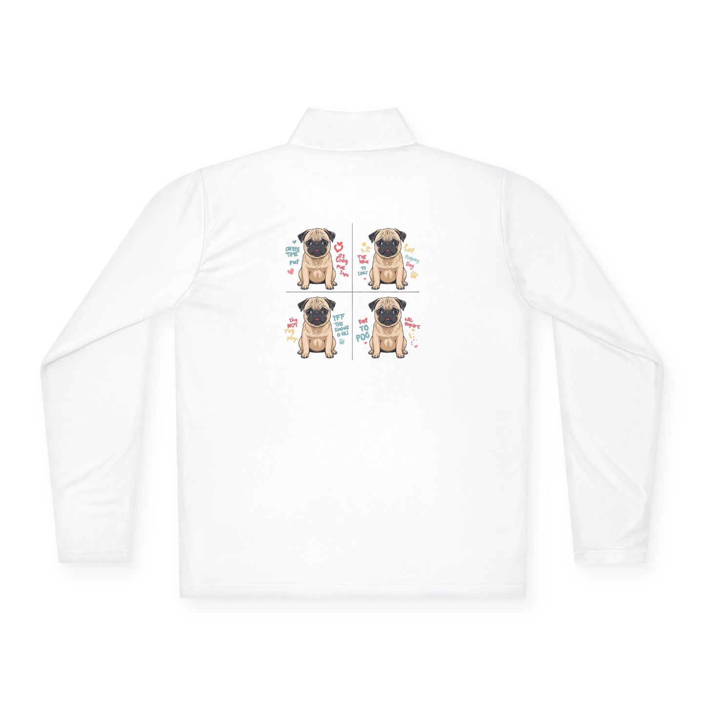 Pug Pop Art Quarter Zip | Eco-Limited