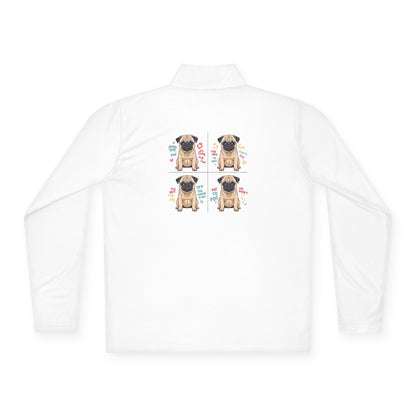 Pug Pop Art Quarter Zip | Eco-Limited