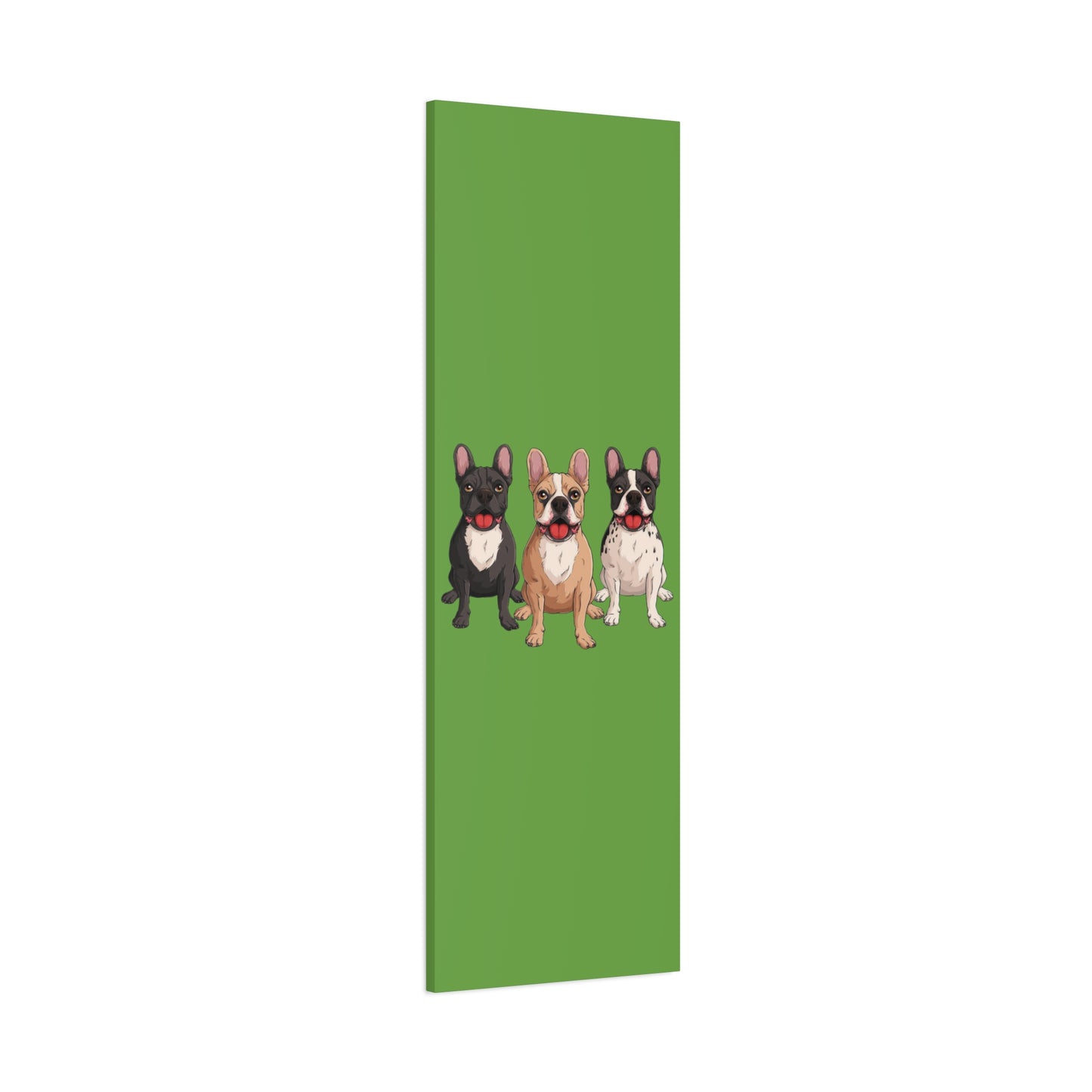 French Bulldog Trio Canvas Wall Art|Eco-Friendly - Limited