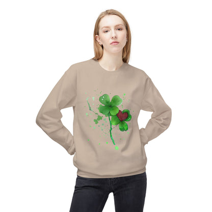 Lucky Love Clover Watercolor Sweatshirt | Eco-Limited